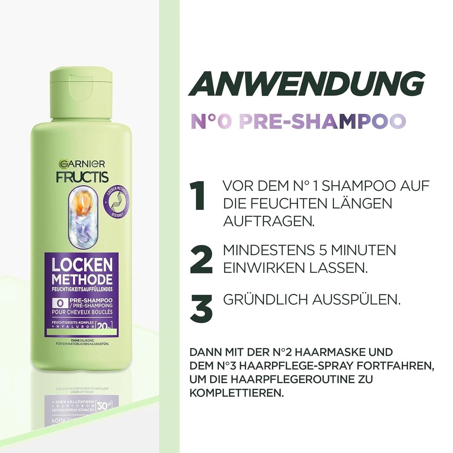 Garnier vochtinbrengende pre-shampoo voor alle soorten krullen, 200 ml Douche en bad Naty Shop