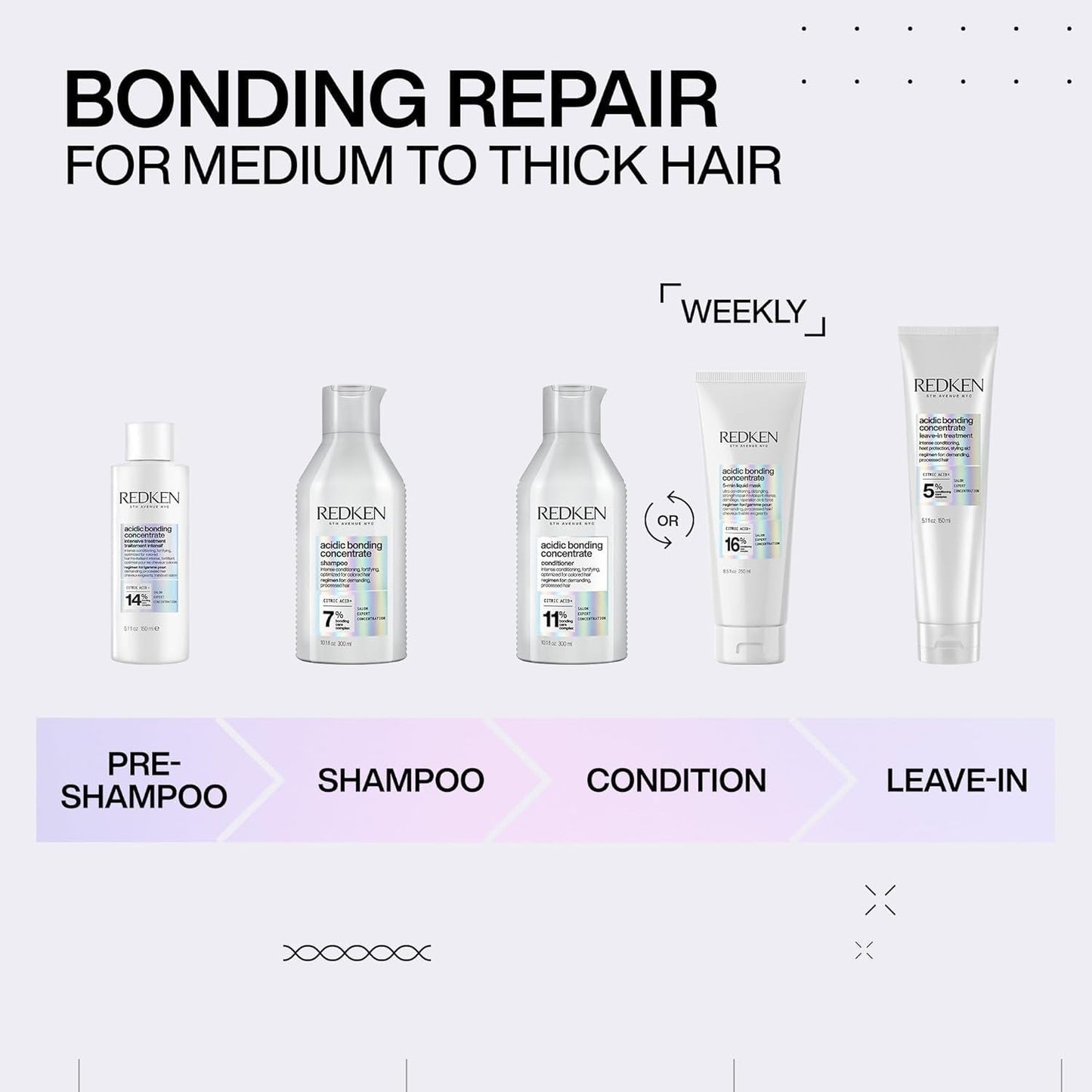 Redken Acidic Bonding Shampoo Concentraat voor gekleurd haar, 300ml Redken Douche en bad