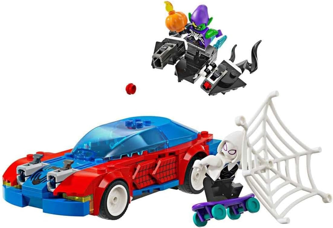 LEGO Marvel Spider-Man Raceauto & Venom Green Goblin, Spidey rollenspel met superheldenfiguren en bouwbare auto, cadeau voor kinderen, jongens en meisjes vanaf 7 jaar 76279 Bouwsets Beuche in LEGO-Store