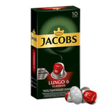 Jacobs Kapseln Lungo Intenso, Intensität 8 & Kapseln Lungo Classico, Intensität 6, 100 Nespresso®* compatibele Kaffeekapseln, 10er Pack, 10 x 10 Getränke