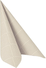 Papstar, 50 servetten "ROYAL Collection" 1/4-vouw 40 cm x 40 cm "Elegance" bruin, #86498 (pak van 2)