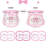 Luiers met print voor volwassenen 5500-5800 ml, 10 stuks - Baby Usagi (XL)