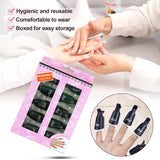 Hanyousheng Nagellackentferner Clips, Nagel Clips, 10 Stück Schwarz Nagelclips, Nagel Klammer, Nails Art Gel Cap, Losweken Clip Cap UV Gel Poliermittel Entferner Wrap Nail Tool