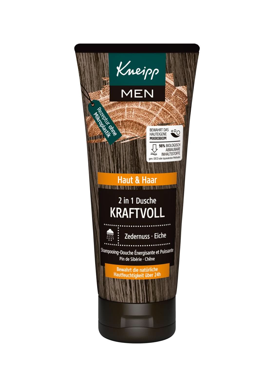 Kneipp MEN 2 in 1 Douche Krachtig, Douchegel en shampoo, 200 ml Douche en bad Naty Shop
