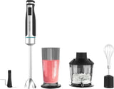 Cecotec Handmixer Powergear 1500 - Klingen Aus Titanium Beschichtung, 21 Geschwindigkeitsstufen, 1500 W, Inclusief Glas Met Deckel. (Schwarz en Edelstahl, XL) Keuken Naty Shop 4 Zubehörteile