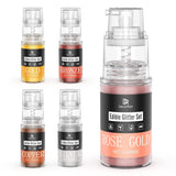 DecoRom, eetbare glitters, poeder, 10 gram Glitter Naty Shop Set 5 kleuren