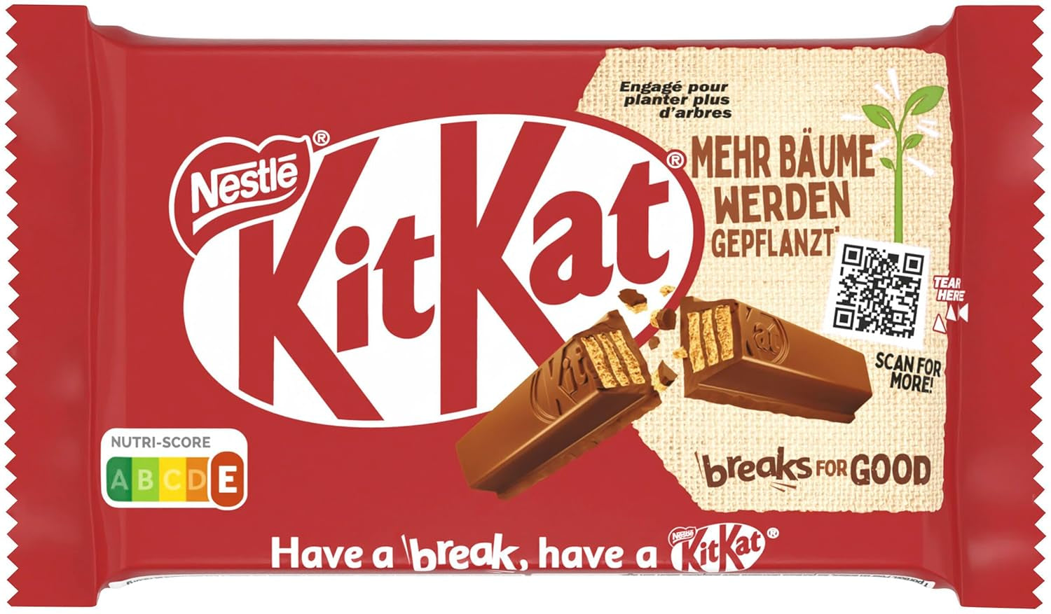 Nestlé klassieke chocoladerepen, knapperige wafelrepen van melkchocolade, verpakking van 48 (24 x 41,5 g)