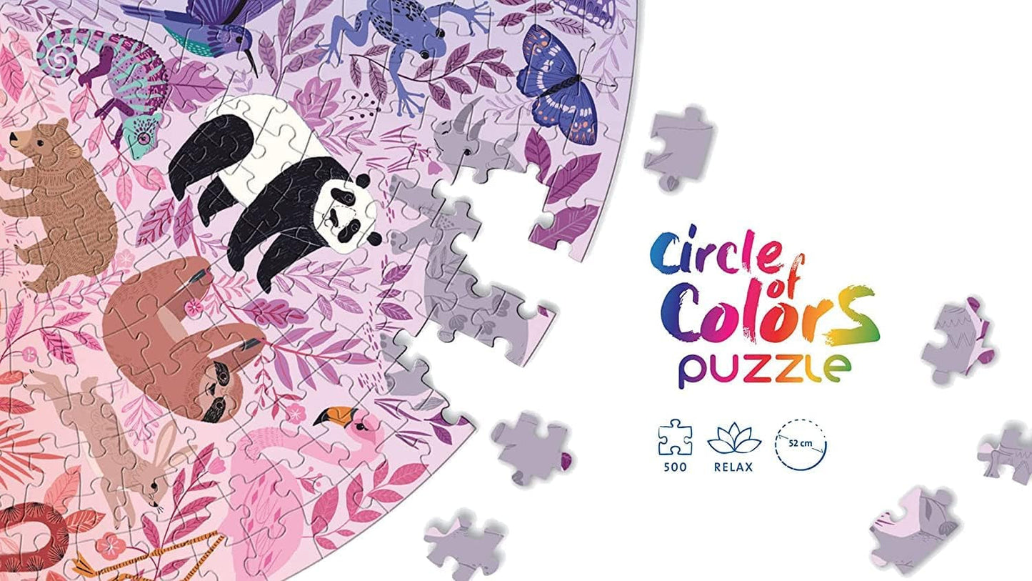 Ravensburger Puzzel 17172 Cirkel van kleuren - Dieren 500 stukjes Puzzel Naty Shop