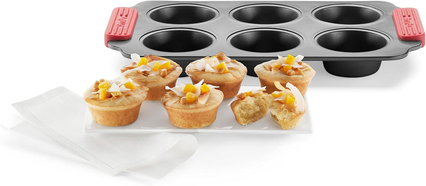 Lékué Muffin-Backform, Antihaftbeschichte, Metall, 6 Mulden Vormen en bakplaten Naty Shop