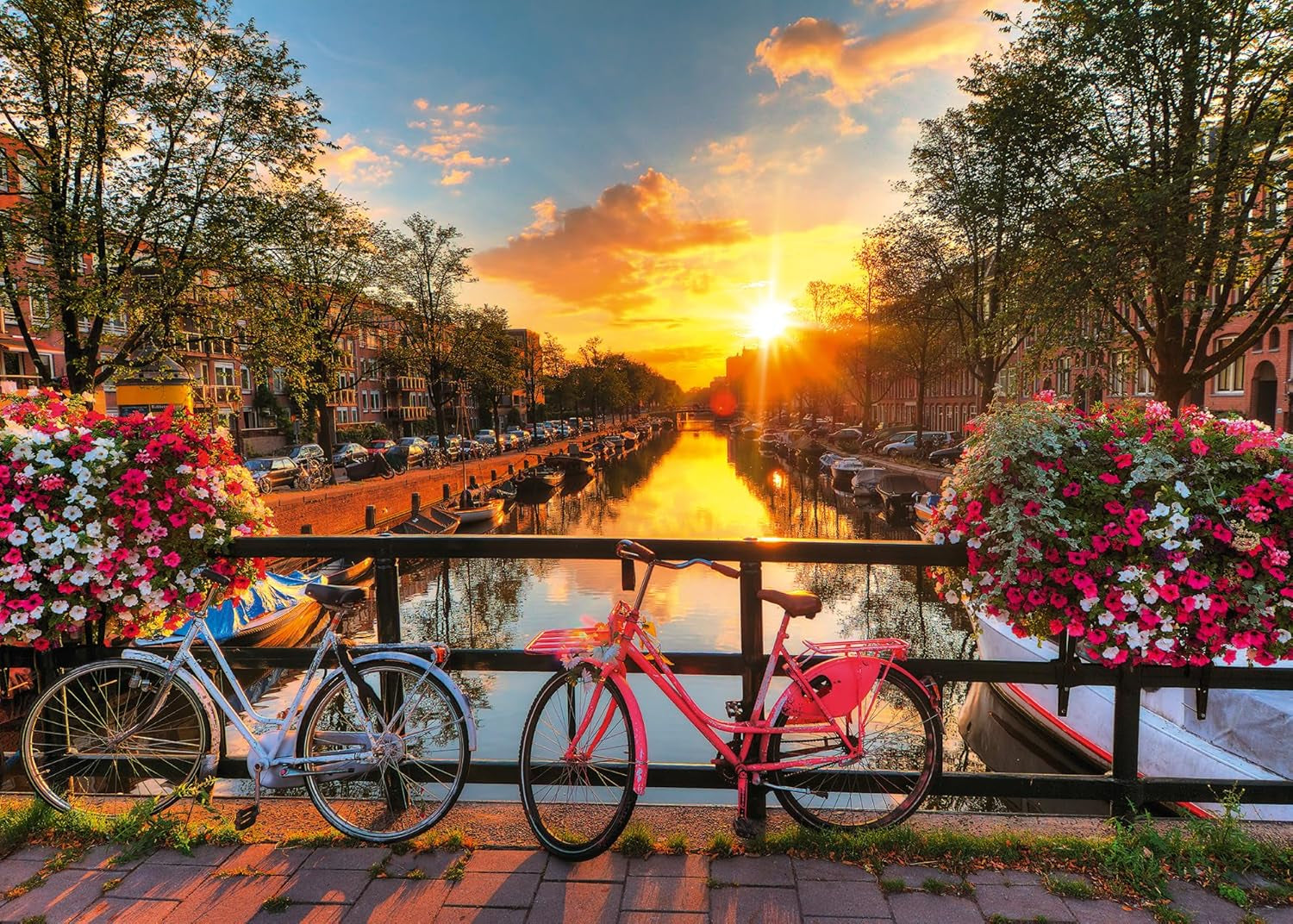 Ravensburger Puzzel 12000662 1000 stukjes Fietsen in Amsterdam - Kleurrijke puzzel voor volwassenen en kinderen in bewezen Ravensburger kwaliteit Puzzel Naty Shop Nieuw design
