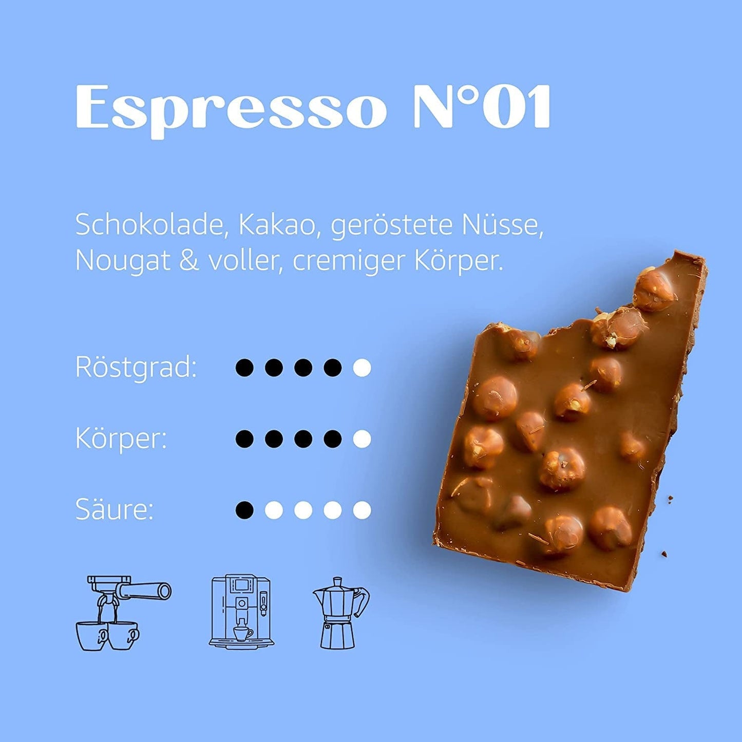 Espresso nr. 1 – Klassieke espressomelange met 25% Robusta – Koffiebonen voor volautomatische machines en portafilter – hele bonen – 750g