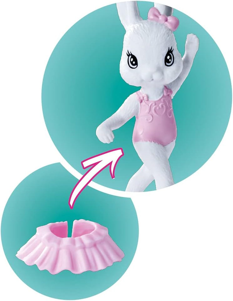 Simba 105733603 - Steffi Love Dancing Ballerina, Steffi als ballerinapop met dierenvriendje en draaibare rok, speelpop 29 cm, vanaf 3 jaar