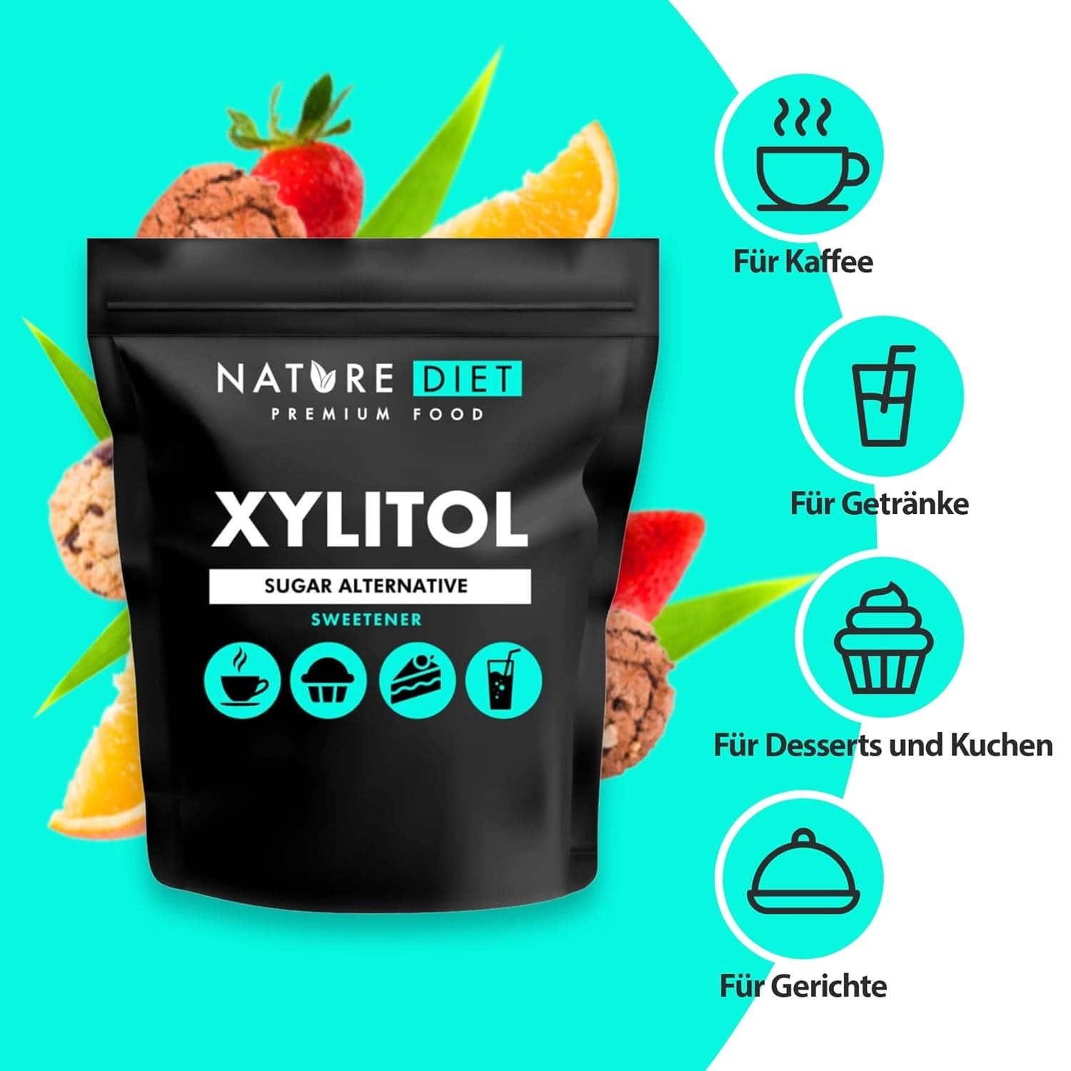 Nature Diet Xylitol, 1 kg Zoetstoffen Naty Shop