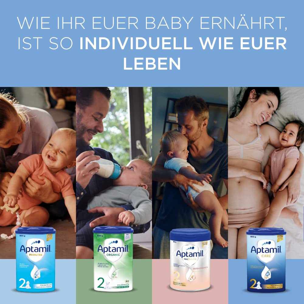 Aptamil Care 2 - Opvolgmelk na 6 maanden, met Omega 3 en 6, DHA en ARA, palmolievrij, babyvoeding, melkpoeder, 1 x 800 g (pak van 6)