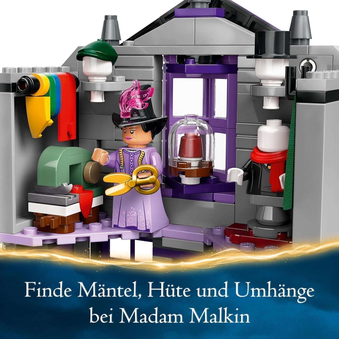 LEGO Harry Potter Ollivanders & Madam Malkin's pakken, Lands of Diagon Alley, kinderspeelset, tovenaarsspeelgoed, fantasiecadeaus voor meisjes, jongens en fans vanaf 8 jaar 76439 Bouwsets Besuche den LEGO-Store