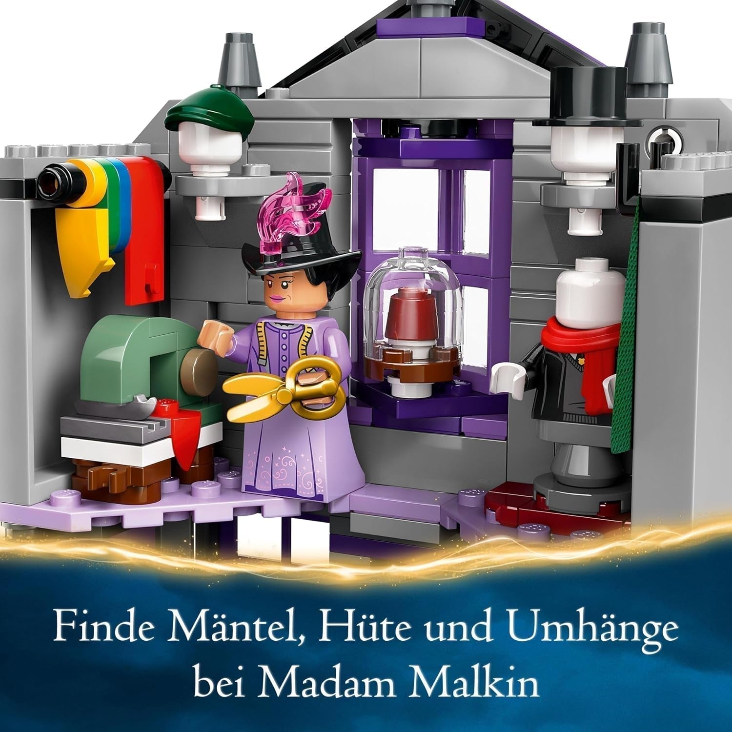 LEGO Harry Potter Ollivanders & Madam Malkin's pakken, Lands of Diagon Alley, kinderspeelset, tovenaarsspeelgoed, fantasiecadeaus voor meisjes, jongens en fans vanaf 8 jaar 76439 Bouwsets Besuche den LEGO-Store