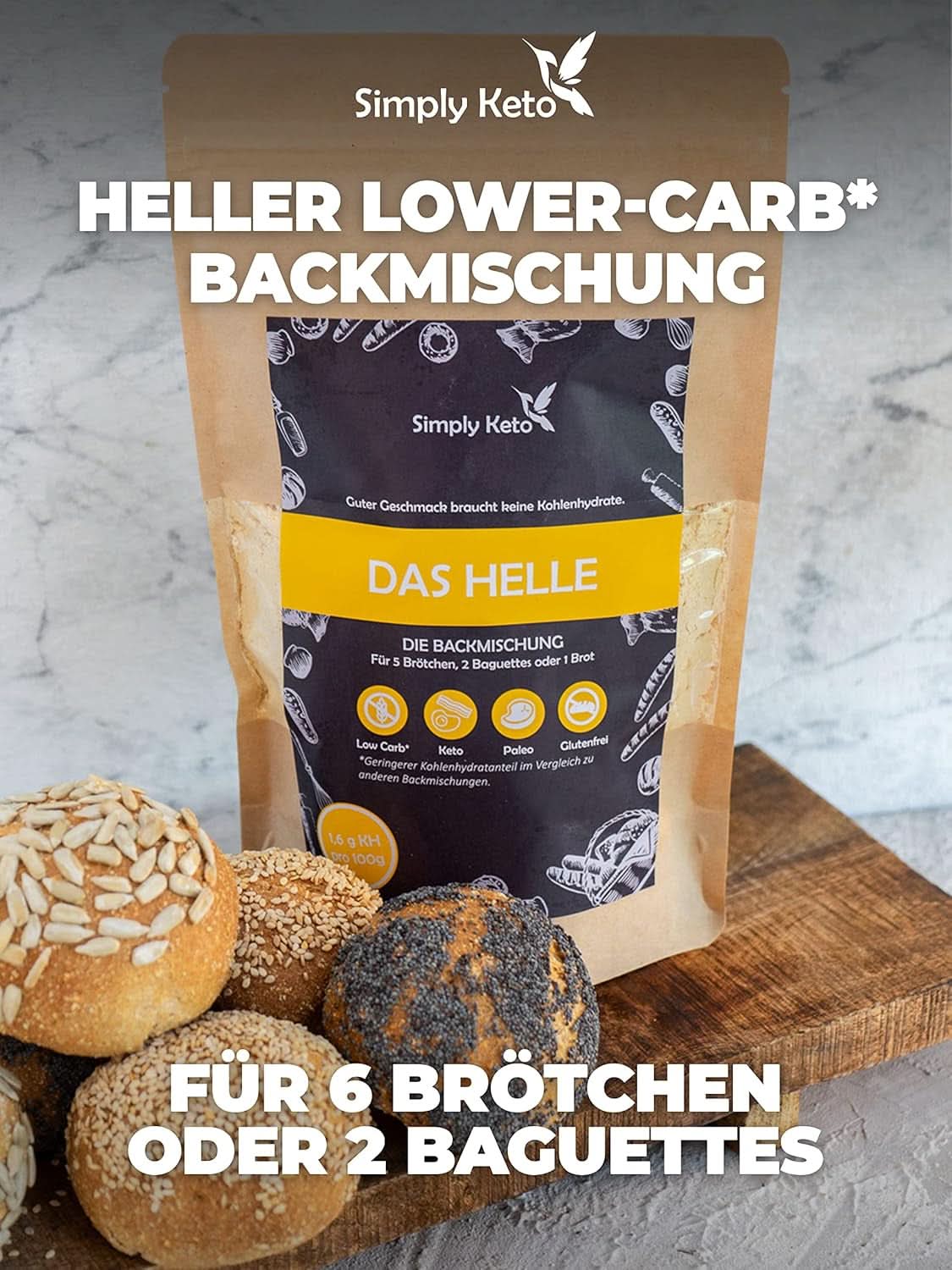 Simply Keto The Light Lower Carb* Brood, Mix voor glutenvrij brood, 260 gram Kitchen Naty Shop