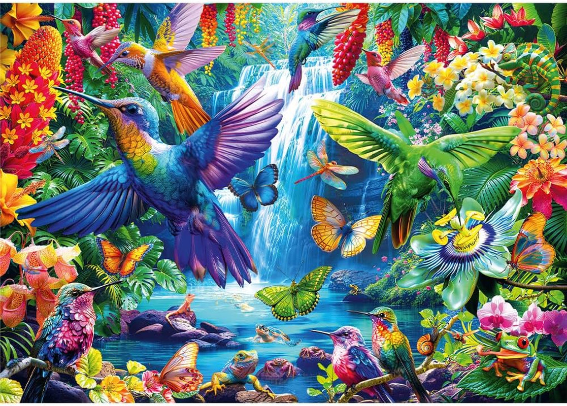 Trefl 10880 Kolibries in de tropen, 1000 stukjes - DIY-vogelpuzzel, creatief entertainment, voor volwassenen en kinderen vanaf 12 jaar, veelkleurige puzzel Naty Shop