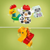 LEGO DUPLO Dierentrein, speelgoedtrein met wielen, creatief bouwen en herbouwen van dierenfiguren, educatief speelgoed voor peuters, verjaardagscadeau voor dierenliefhebbers meisjes en jongens van 1½ jaar oud 10412 bouwsets Besuche den LEGO-Store