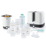 NUK handmatige borstkolfset, zacht siliconenkussen, 2 perfect op elkaar afgestemde flessen, 150 ml Voedings- en borstvoedingsaccessoires Bebe Naty Shop Perfect Match Set