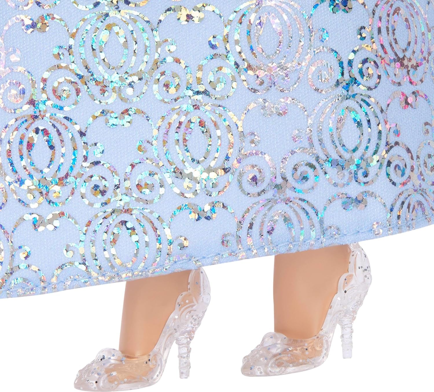 Mattel DISNEY Prinses Assepoester - Gelede pop met sprankelende outfit, afneembare schoenen en tiara, gekamd haar voor stylingplezier, voor kinderen vanaf 3 jaar, HLW06