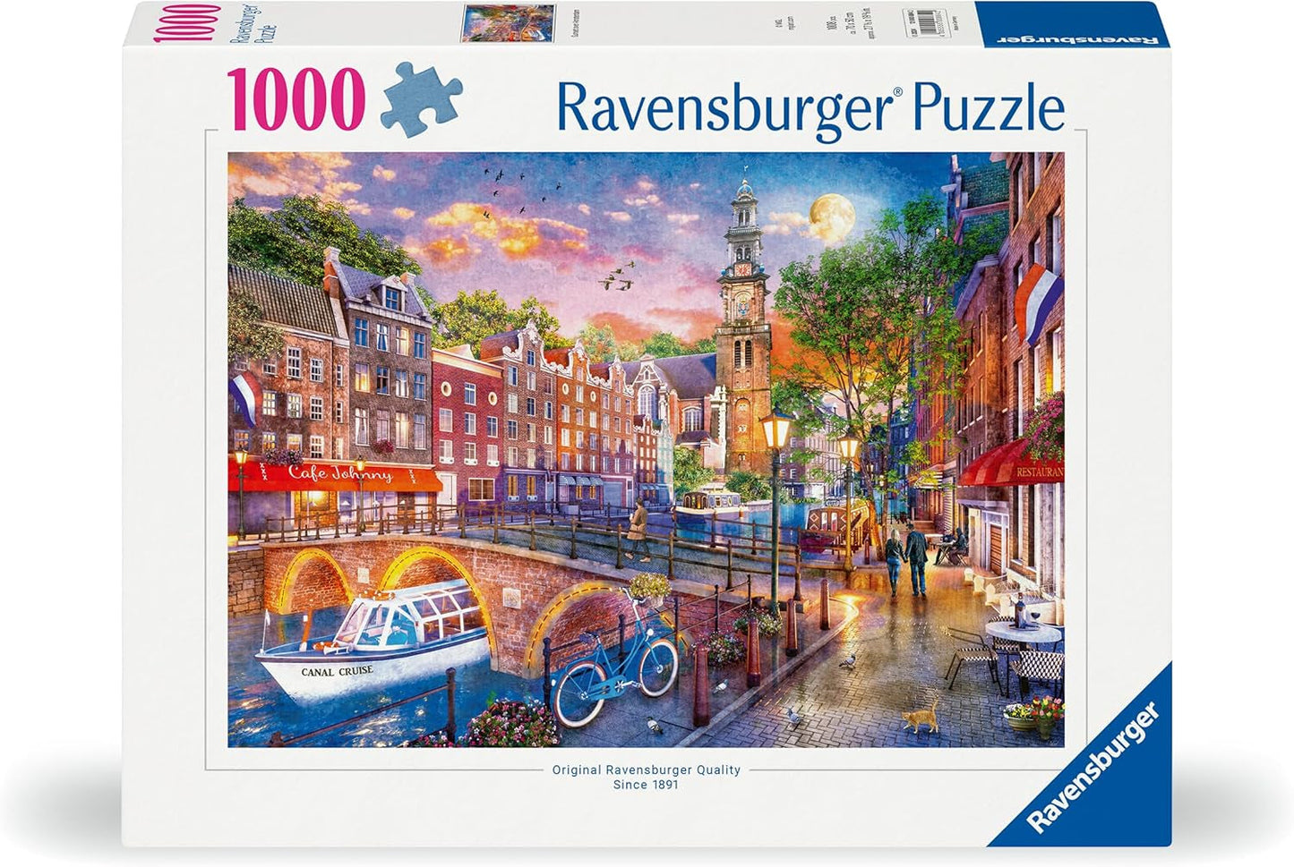 Ravensburger Puzzel 12000884 Sunset Amsterdam - Legpuzzel van 1000 stukjes voor volwassenen vanaf 14 jaar Puzzel Naty Shop