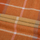 G Lake oranje geruite deken gooien acryl zacht omkeerbaar gekleurde sprei met franjes cadeau voor kerstversiering 127 cm breed x 170,2 cm L-pompoen oranje bedden en dekens G Lake