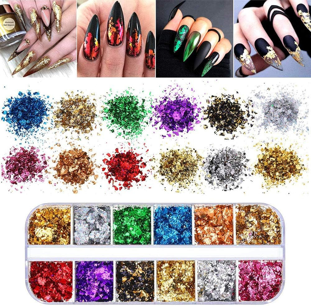 Kalolary Gedroogde Bloemen voor Nagels Vlinder Pailletten Nagellak Folie Nagelstickers Pincet Nagelstenen Nagelsteentjes Potlood voor 3D Nageldesign DIY Decoraties