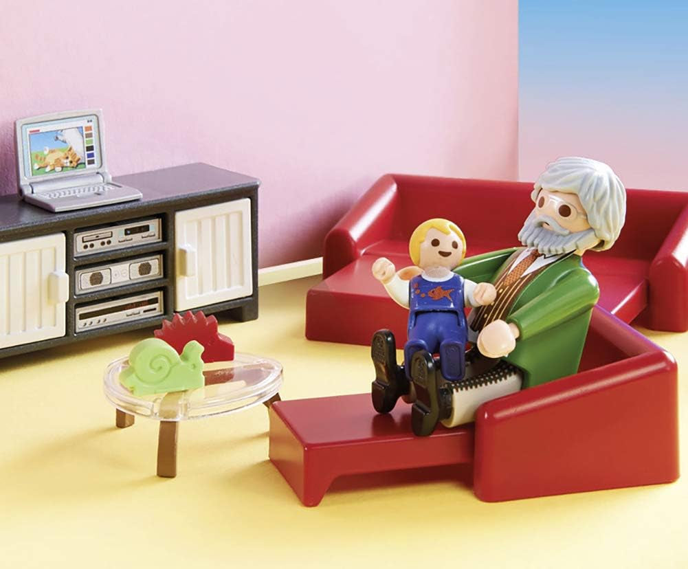 70205 Mijn grote poppenhuis met werkende bel, vanaf 4 jaar en 70207 Gezellige woonkamer met lichteffect poppenhuis, vanaf 4 jaar