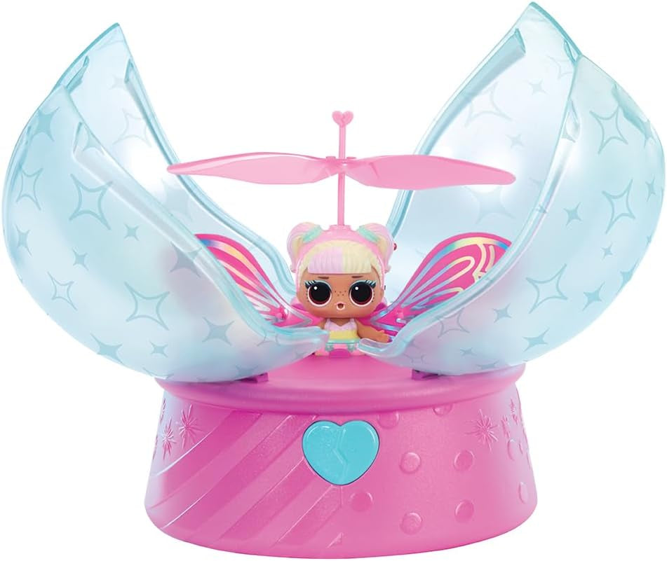 LOL Verrassing! Magic Flyers Fairies Tots - Flower Child - Inclusief 1 pop en 1 toverstaf in een bloemvormig pakket, 2 om te verzamelen, Roos