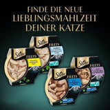 SHEBA Filets Volwassen Katzenfutter in Saus met Kip, Hochseefisch en Garnelen 16 x 60g Shell