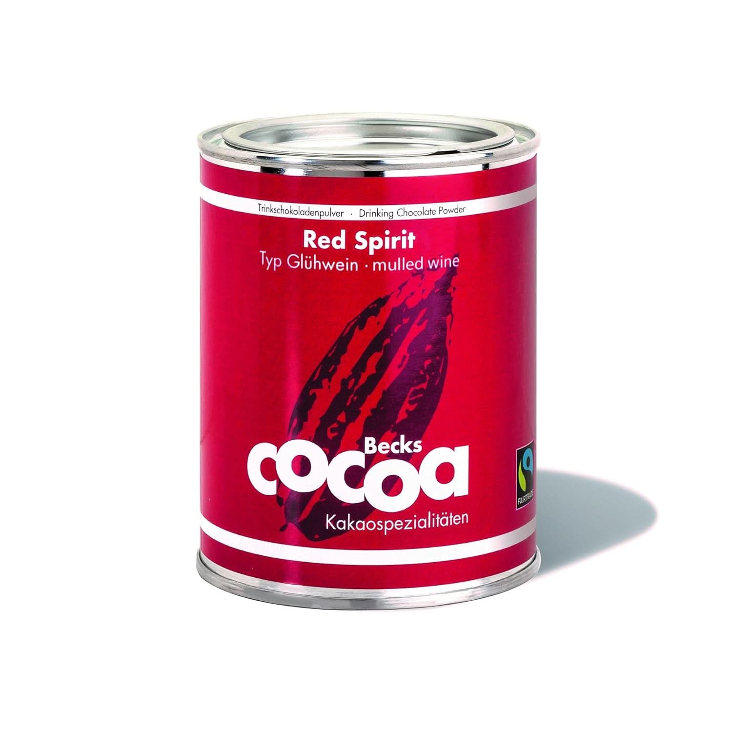 Red Spirit, fijne cacao op smaak gebracht met rode wijn, 250 gram cacao en warme chocolademelk Naty Shop