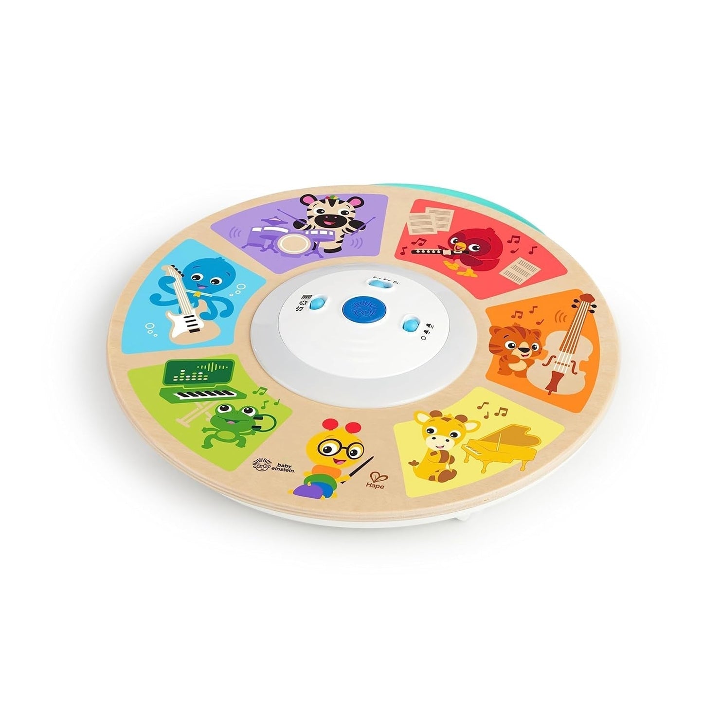 Baby Einstein, Hape, Cal's Smart Sounds Symphony Magic Touch Houten elektronisch activiteitenspeelgoed in 3 talen (Engels, Frans en Spaans), 3 standen, vanaf 6 maanden Babyspeelgoed Naty Shop