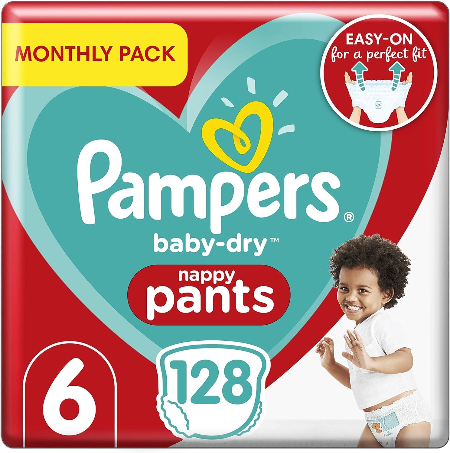 Pampers (oude versie), slipje, maat 4, 9 kg-15 kg, pakket van drie (1 x 88 luiers)