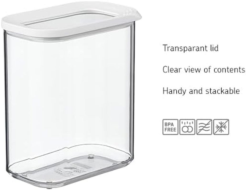 Mepal - Modula XXL Koelkast Opbergdoos - Voedselcontainer met Deksel - Keukenorganizer en Kunststof Opbergdoos - Stapelbare en Afsluitbare Koelkastorganizer - 4800ml - Witte Voedselbewaardozen Naty Shop