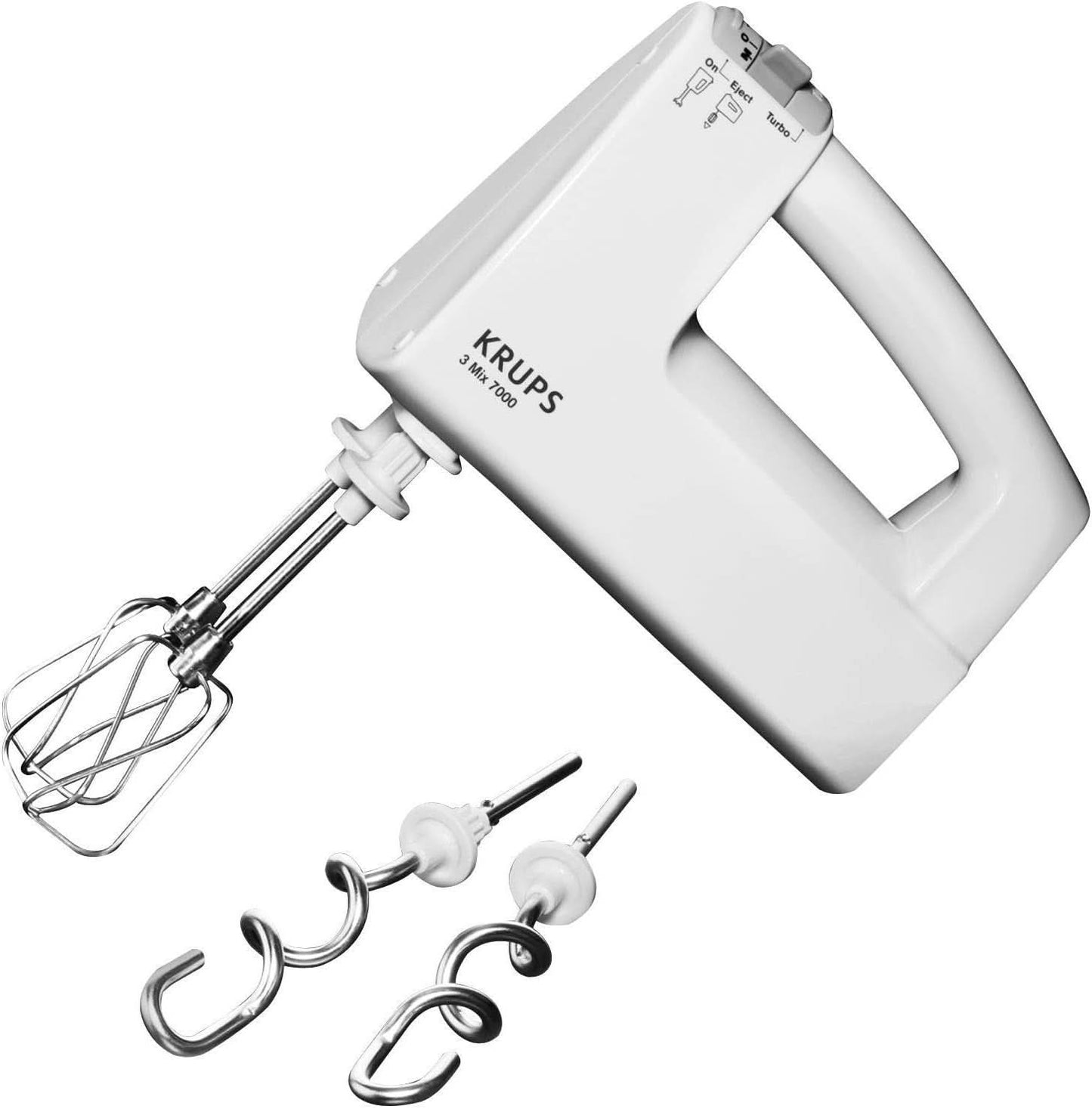 Krups 3Mix 7000 Handmixer 60 Jahre Special Edition, 500 Watt, Knet- en Rührhaken Aus Edelstahl, Langes Netzkabel, Zubehörtasche, F6085811, Schwarz/Kupfer Kitchen Naty Shop Single