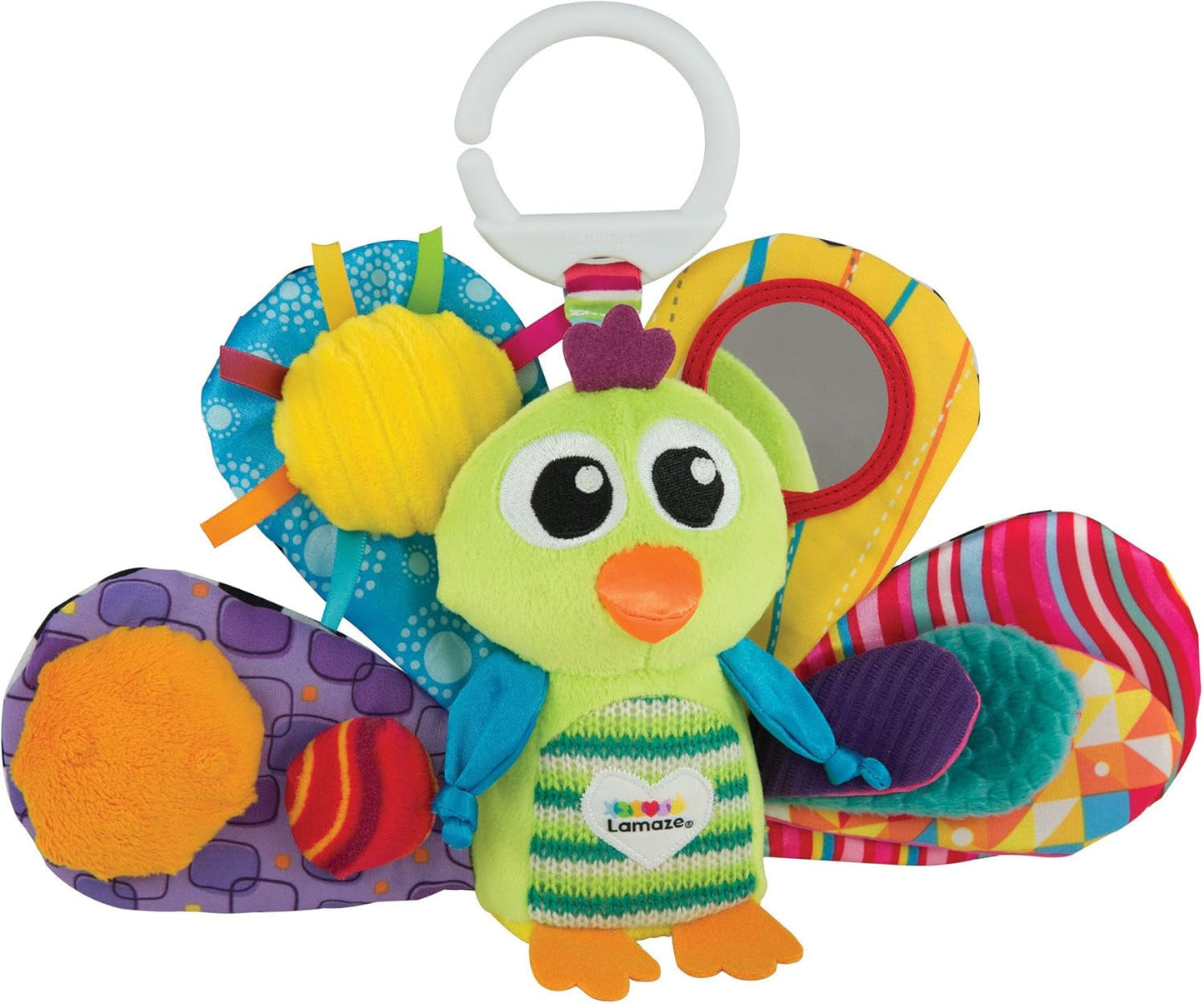 Lamaze babyspeelgoed "Freddie the Firefly" Clip & Go, hoogwaardig speelgoed voor peuters, handgreephanger om de ouder-kindrelatie te versterken, vanaf 0 maanden, meerdere kleuren babyspeelgoed Naty Shop Jaques The Peacock