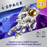 LEGO Creator 3In1 ruimteastronautspeelgoed, honden- en ruimteschipmodel voor kinderen, kleuterschooldecoraties, creatief cadeau voor jongens en meisjes vanaf 9 jaar 31152 Bouwsets Besuche in LEGO-Store