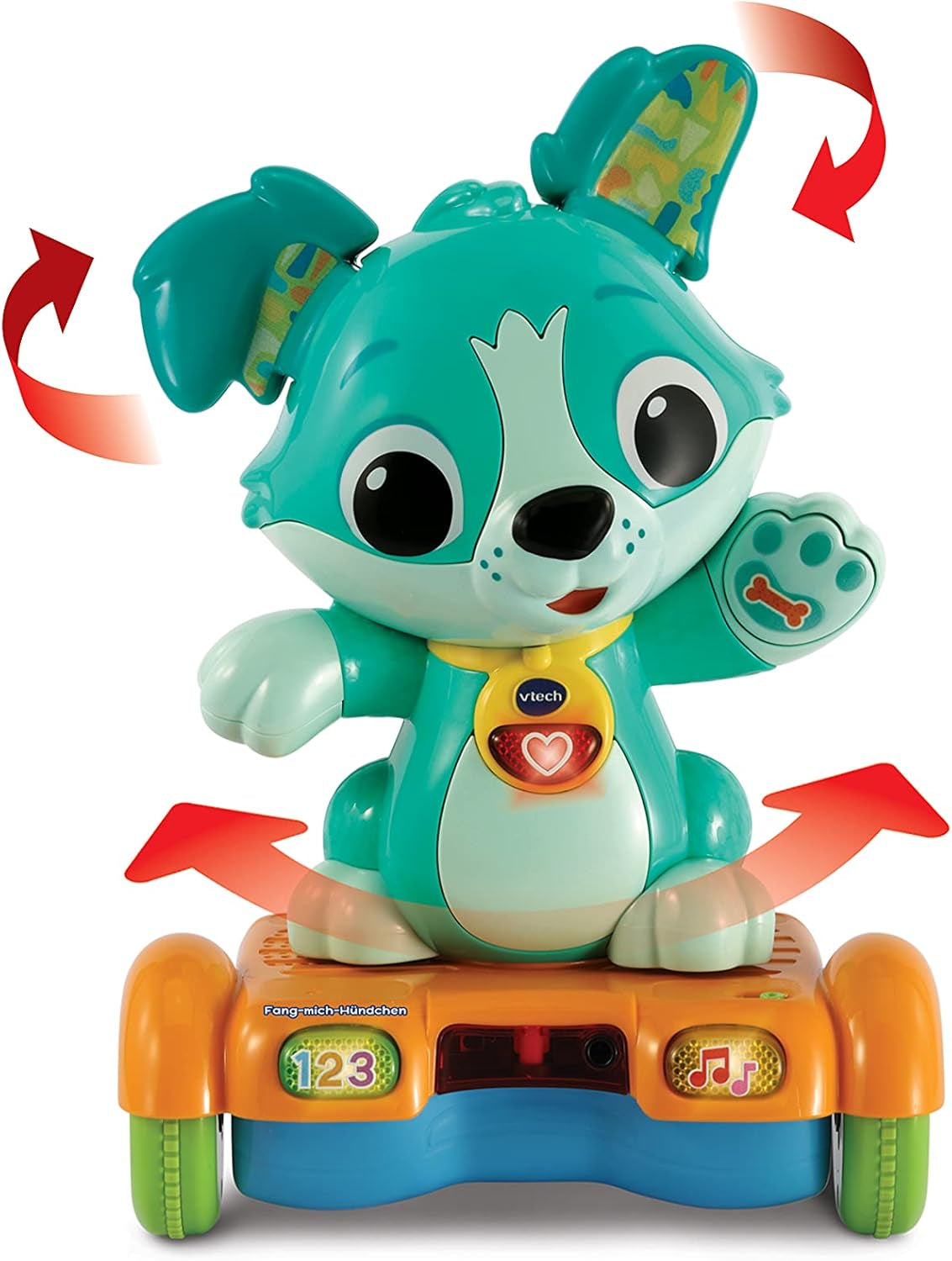 Vtech Baby Catch Me Puppy - Gemotoriseerde hoverboard puppy stimuleert beweging - Met bewegende oren, liedjes, geluiden en leerinhoud - Voor kinderen van 12-36 maanden Bebe Toys Naty Shop