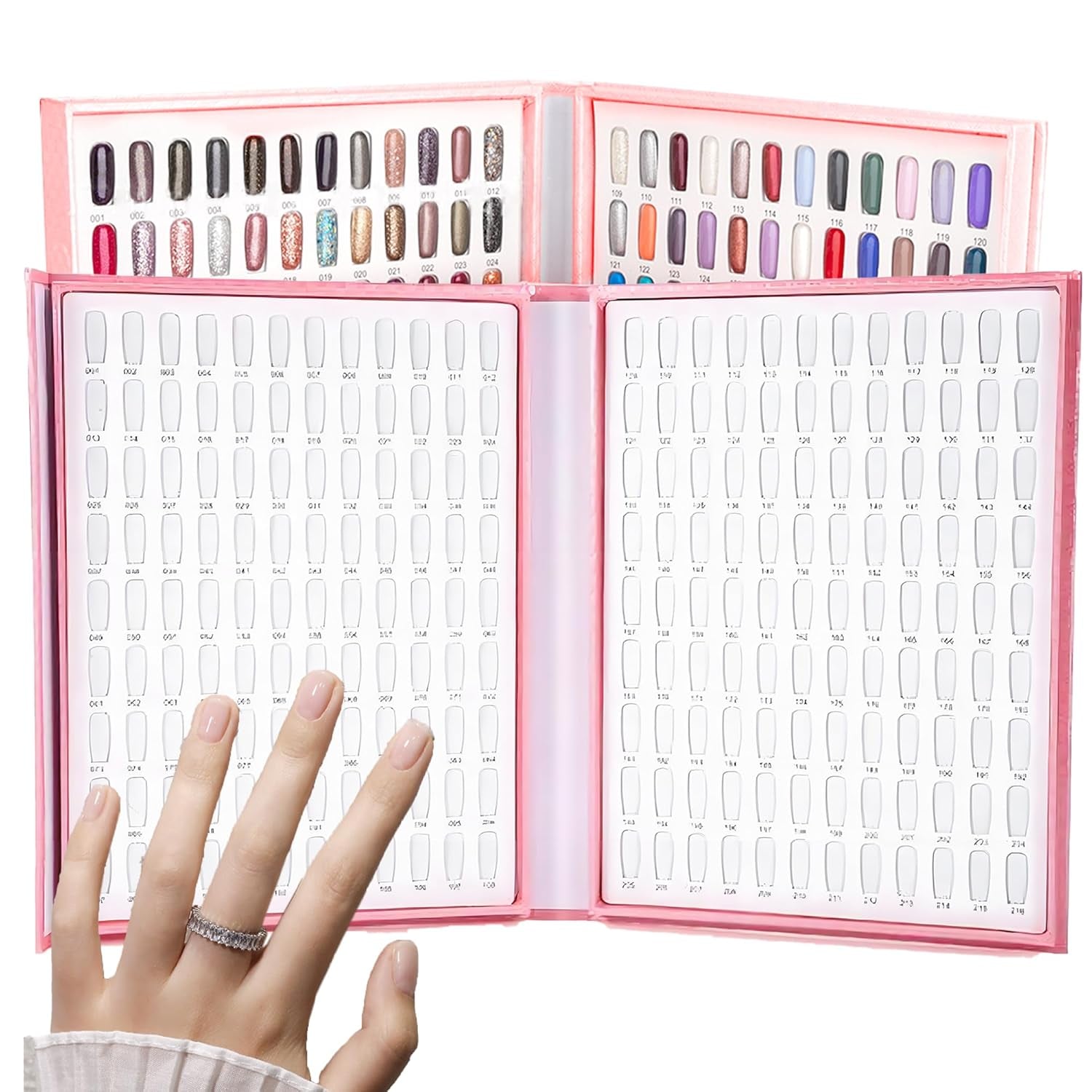 216 kleuren nagellakpalet, nageldisplaystandaard, nagellakkleurenkaartplaten, nagelkleurenkaart, nagellakaccessoires
