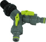 Tankfitting met afsluitklep 26,44 mm buitendraad 3/4 "snelkoppeling regentonfitting regenton watervaten 1 stuk