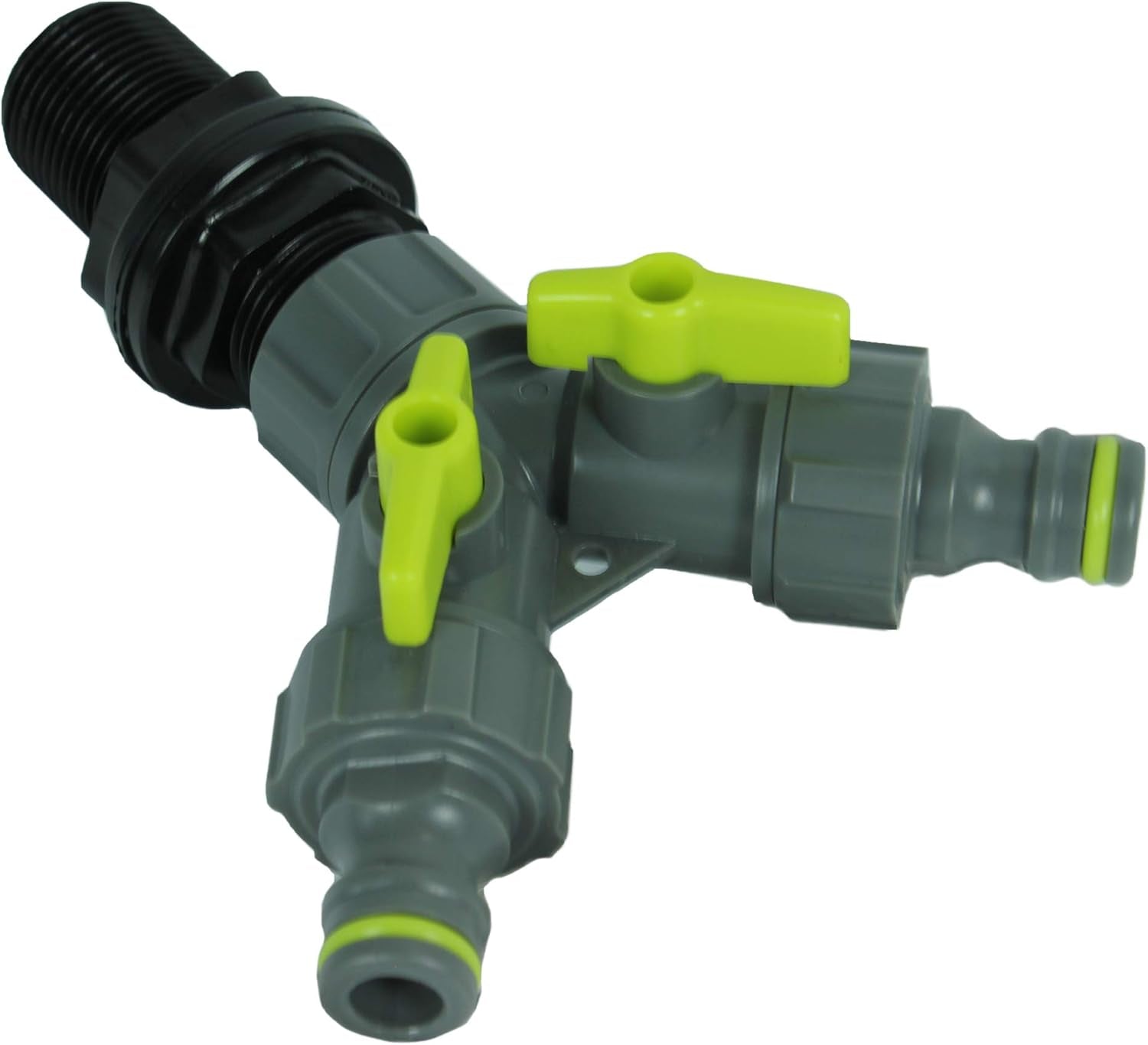 Tankfitting met afsluitklep 26,44 mm buitendraad 3/4 "snelkoppeling regentonfitting regenton watervaten 1 stuk