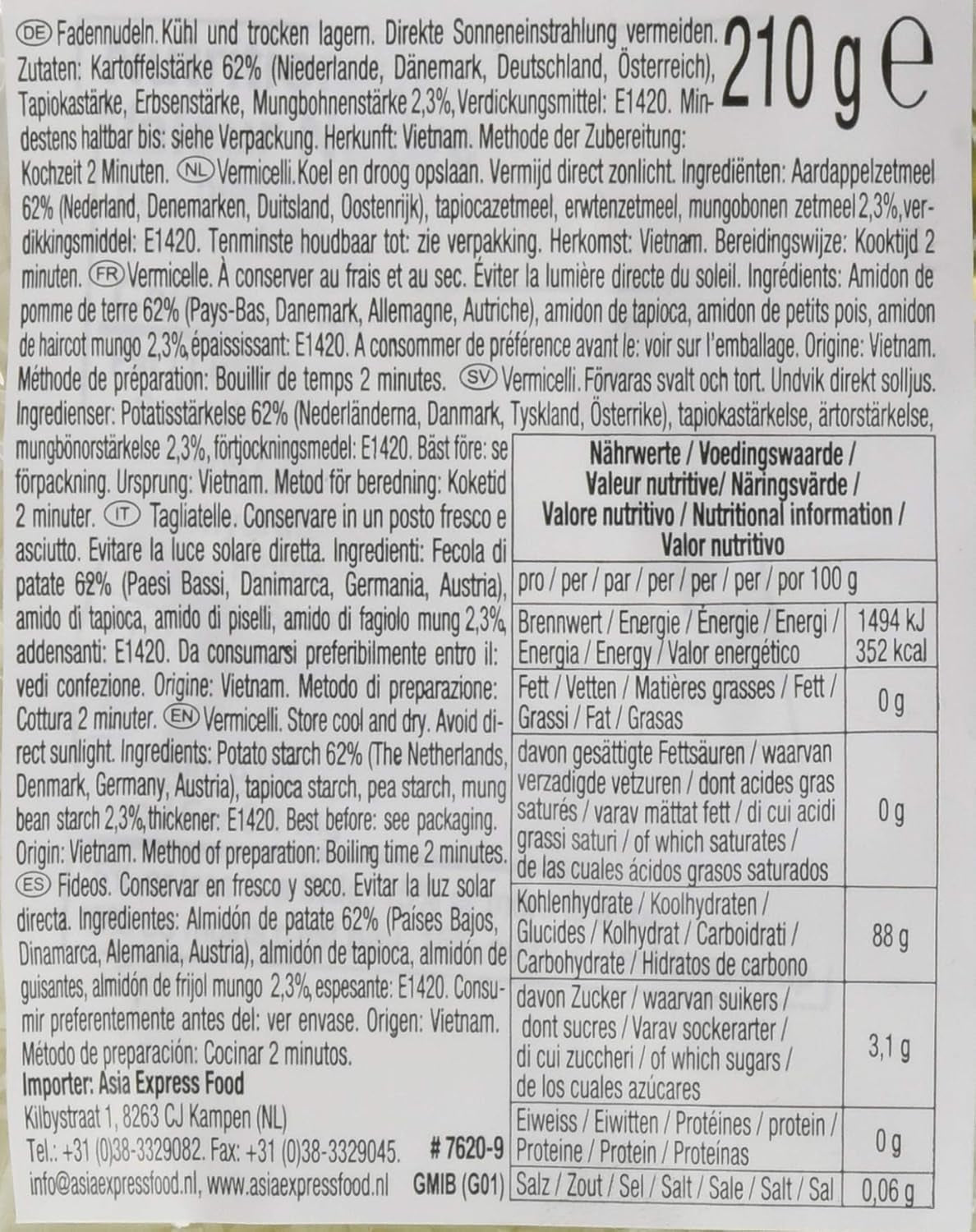 ACECOOK - Vermicelli met bonen GD - (1 X 210 GR)