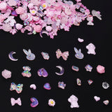 100 stuks boog nagelbedels Y2K 3D hars camellia bloem nagelbedels kawaii strass nagelkunst decoraties, patronen, doe-het-zelf accessoires (roze)