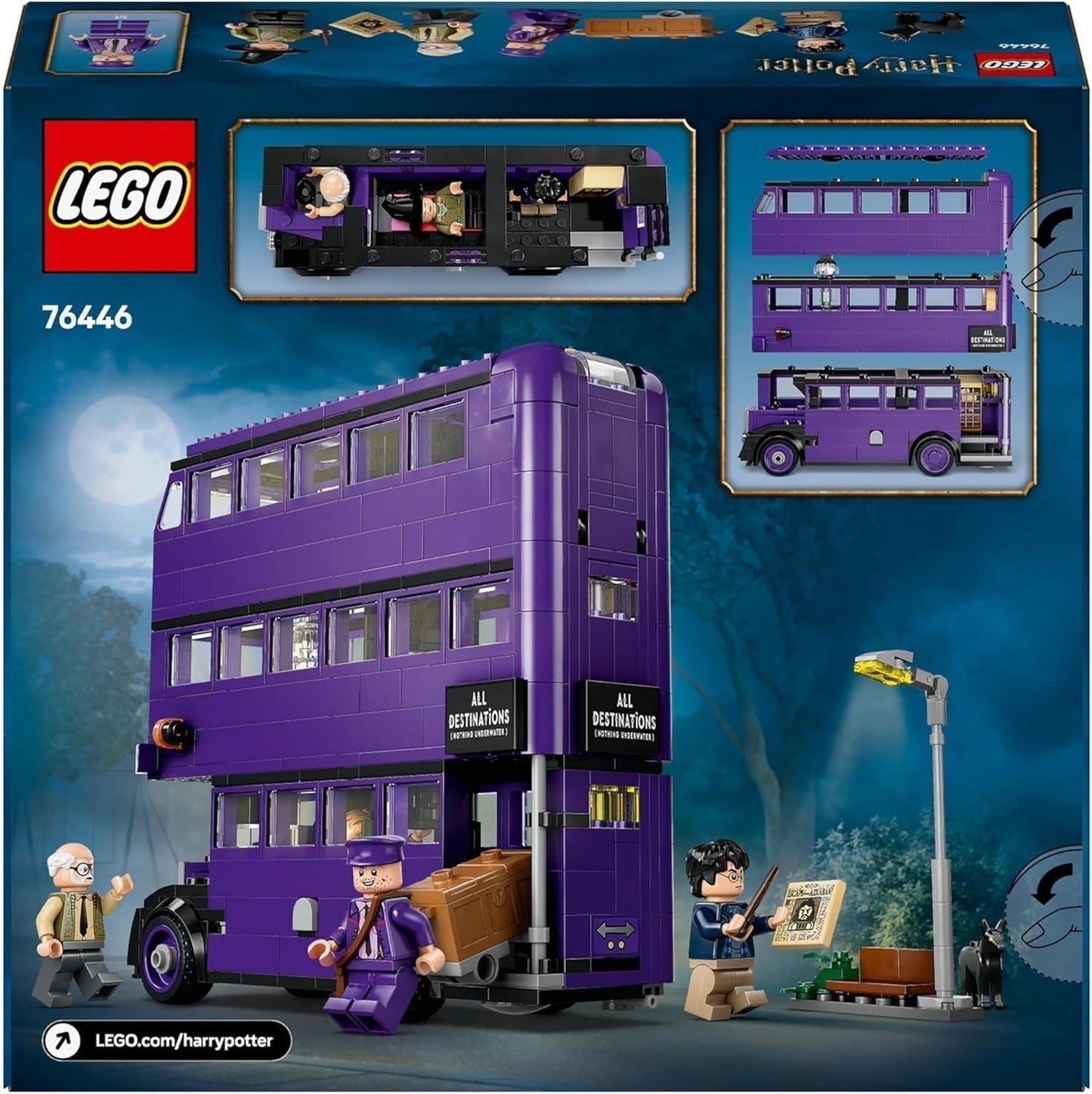 LEGO Harry Potter avonturen met de reizende ridder bouwset met 5 minifiguren, waaronder Ernie Prang, Stan Shunpike en Padfoot Bus speelgoed voor Wizarding World-fans jongens en meisjes vanaf 8 jaar 76446 Bouwsets Beuche in LEGO-Store
