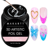 Makartt 3D Nail Art Gel - Strasslijmgel 15G voor nagelsleutelhangers, multifunctionele nagelsculptuurgel voor doe-het-zelf nagelontwerp, nagelsculptuur nagelmodellering thuis (transparant)