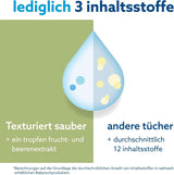 Waterdoekjes Plastikvrij, Texturierte Reinigungstücher Für Kleinkinder & Babies, 240 Stück (4 Packungen), 99,9 % Wasserbasierte Reinigungstücher, Unperfümiert Für Empfindliche Haut Naty Shop