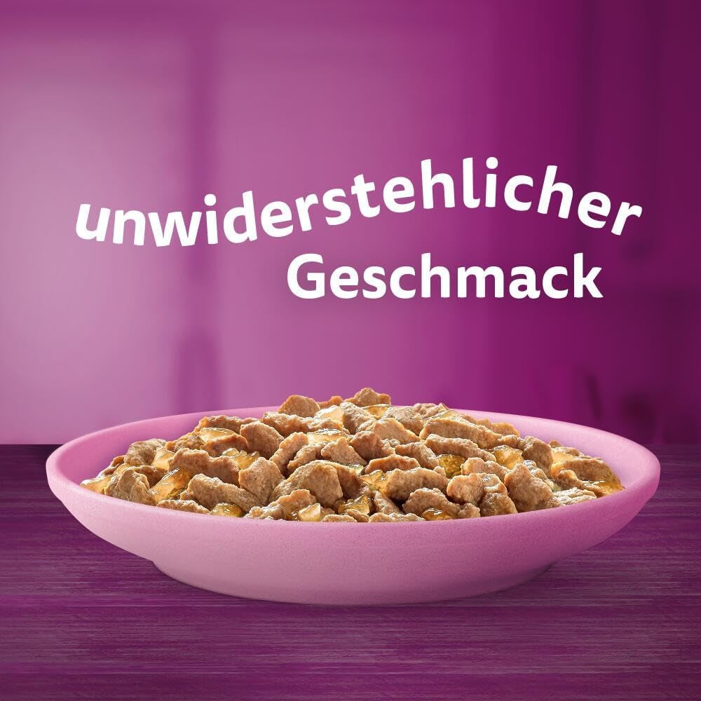 WHISKAS Junior natvoerzakjes, multipack, selectie van gevogeltevlees in gelei, 12 x 85 g