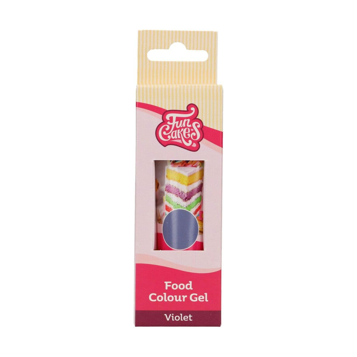 Funcakes Purple Food Colour Gel: Hooggeconcentreerde voedingskleurstof voor deeg, room, fondant, marsepein, gebak, eenvoudig te doseren, individuele druppels voor levendige kleuren, Halal, 30g