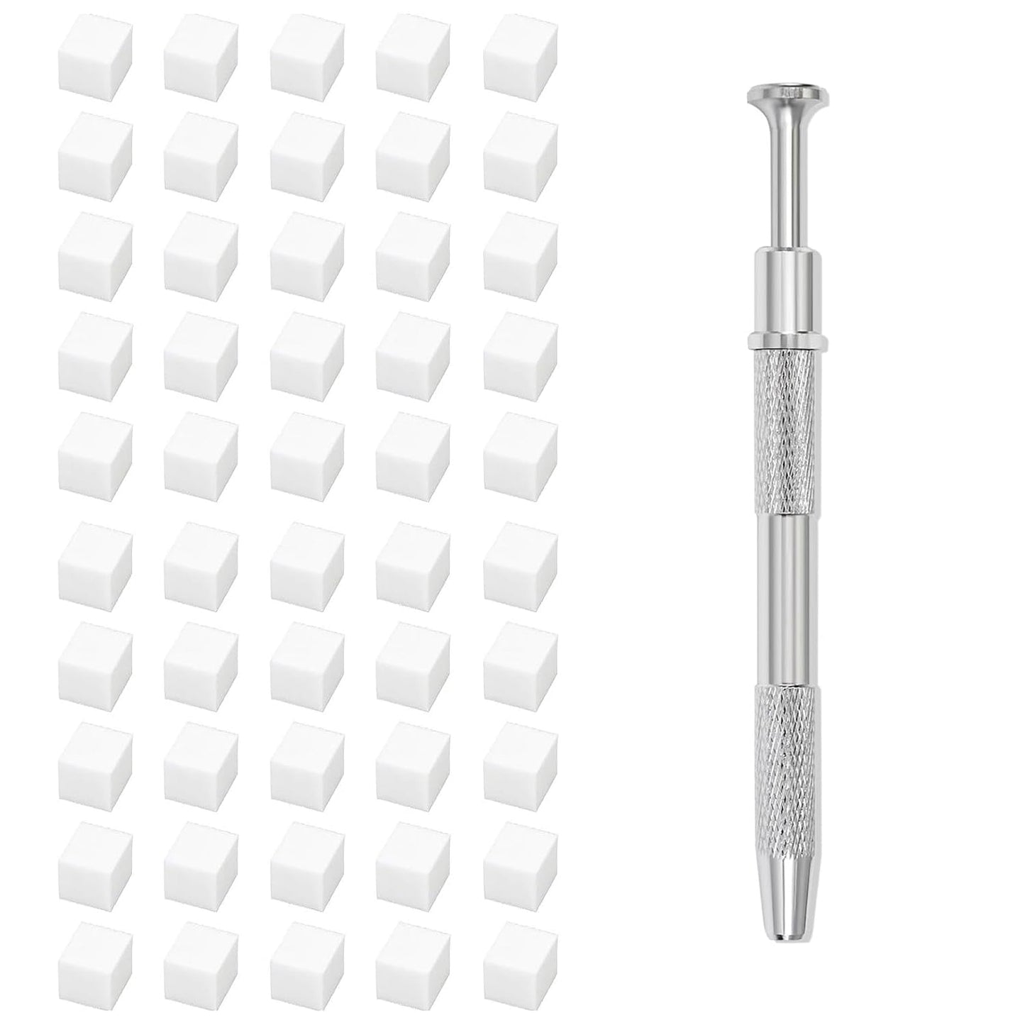 100 Stück Nail Art Schwamm Mit Piercing Zange,Nail Art Zubehör Schwamm Mit Piercing Kugel Aufdreher,Spons Brush Applikator,Nagelkunst-Rendering-Werkzeuge,Für Gradient Nail Art Patterns Erstellen.